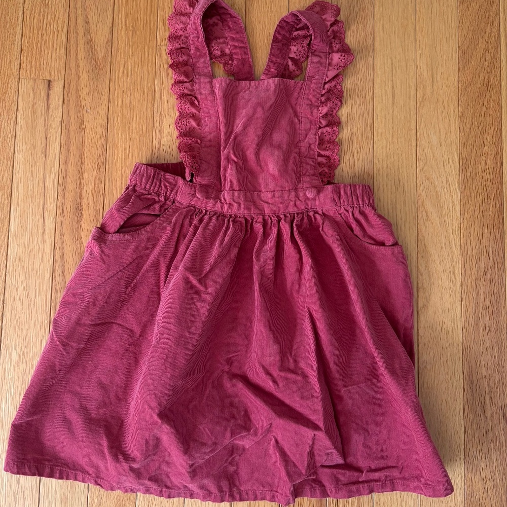 Shabby Chic mauve pink pinafore